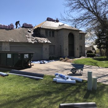 White Bear Township roof repair by K. and M. Construction of MN LLC